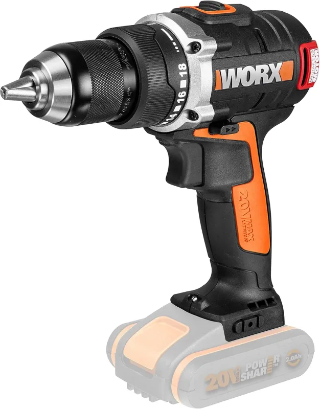 Brushless 20V Worx Drill Driver | PowerShare | WX175.9 - No Battery, No Charger | Brushless Motor