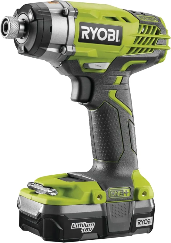 Ryobi - Drill Driver 18V ONE+, 3 Speeds 1800-3400 rpm - Max Torque 220 Nm - ¼ Drill Chuck - Triple LED Light and GripZone Handle- Turn Inverter - Without Battery or Charger - R18ID3-0