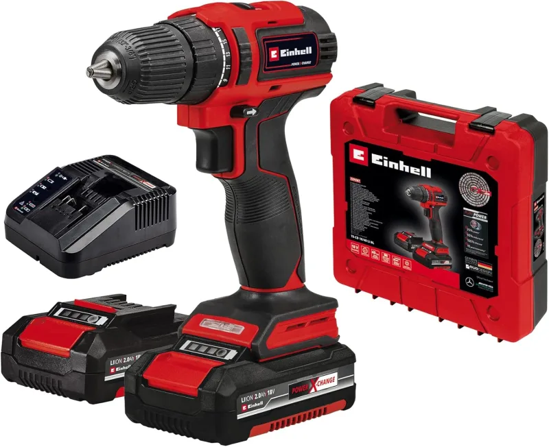Einhell TE-CD 18/40 Li BL Power X-Change Lithium-Ion 18 V 40 Nm Brushless Motor Speed Electronics 2 x 2.0 Ah Battery and Fast Charger