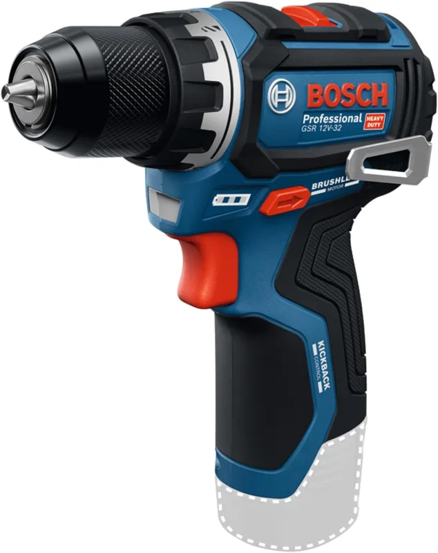 Bosch Professional 12V GSR 12V-32 Battery Drill/Driver (KickBack Optimal Control, Brushless Brushless Motor)