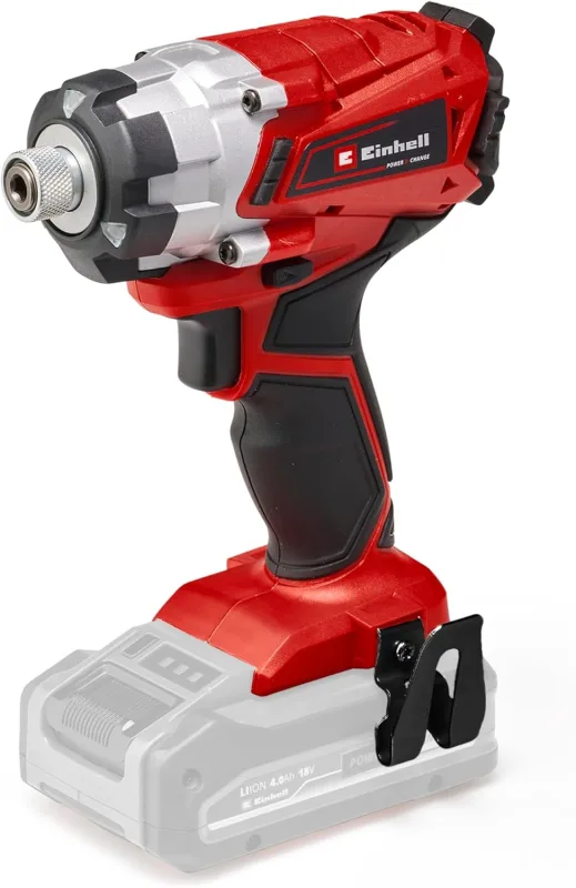 Einhell Atornillador de impacto a batería, 18 V, electrónica de control de velocidad, 3 LED de alimentación