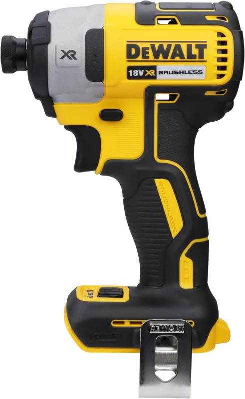 DEWALT DCF887N-XJ - Atornillador de impacto, Motor sin escobillas, 205 Nm de torque, Portapuntas de 1/4", Ligero y compacto, Sin Batería/Cargador