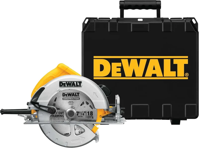DEWALT DWE575K-QS - Sierra Circular 1600W, Profundidad de corte 67mm, Cuchilla de 190mm, Velocidad 5200 rpm, Diámetro de cuchilla 30 mm, Maletín Incluido