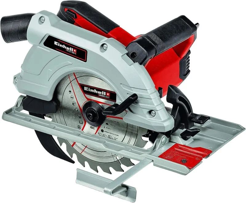 Einhell Sierra circular manual TE-CS 190/1 (1500 W, 5.500 min-1, ajuste sin herramientas, gran estribo de agarre, mesa de sierra de aluminio, bloqueo de husillo, incl. hoja de metal duro)