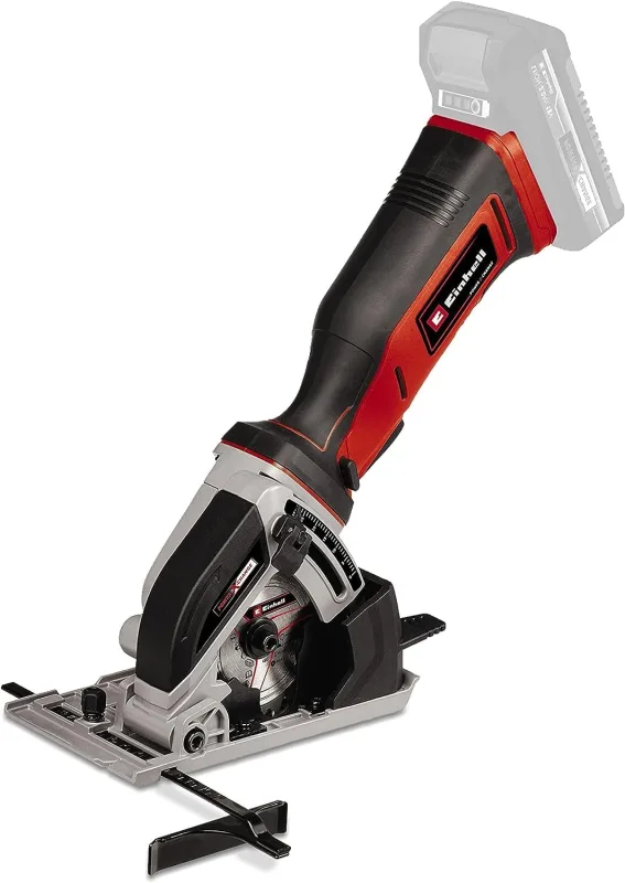 Einhell Minisierra circular manual con batería TE-CS 18/89 Li-Solo Power X-Change (18 V, iones de litio, Ø89 x Ø10 mm hoja, incl. hoja de sierra de metal duro, sin batería ni cargador)