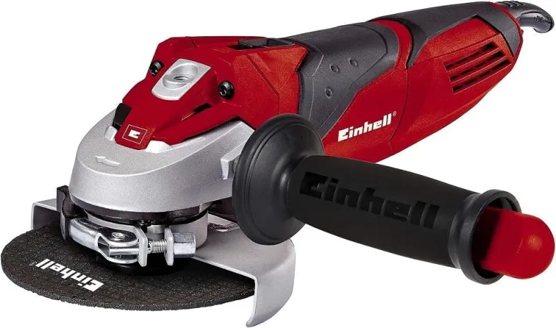 Einhell Amoladora angular con cable - TE-AG 125/750 Kit. 750 W, sistema de bloqueo del husillo, bajas vibraciones, incl. 1 disco de corte de diamante, protector de disco de corte. Con estuche