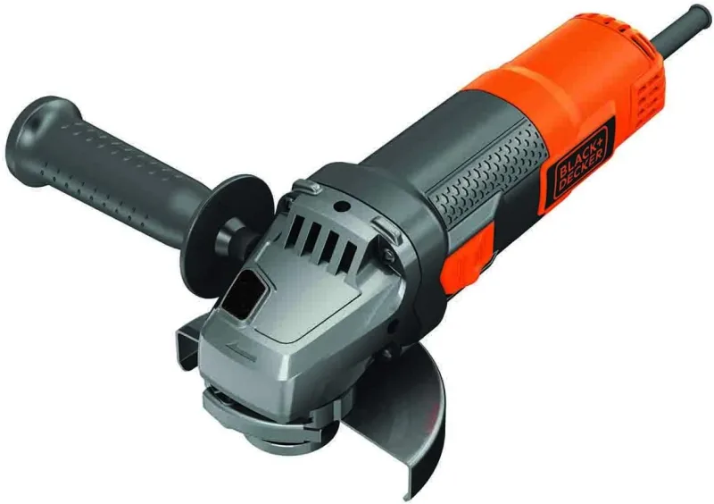 BLACK+DECKER Mini-Amoladora Angular 900W, Diámetro de disco 125mm, Velocidad 12.000rpm, Ajuste de guarda Sin Llave, Arranque Suave, Incluye Empuñadura Lateral - BEG220-QS