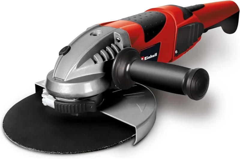 Einhell Amoladora eléctrica con cable - TE-AG 230/2000. 2000 W, 230 V, 8,7 Amperios, diámetro del disco 230 mm. Arranque suave, asidero giratorio, cubierta protectora.