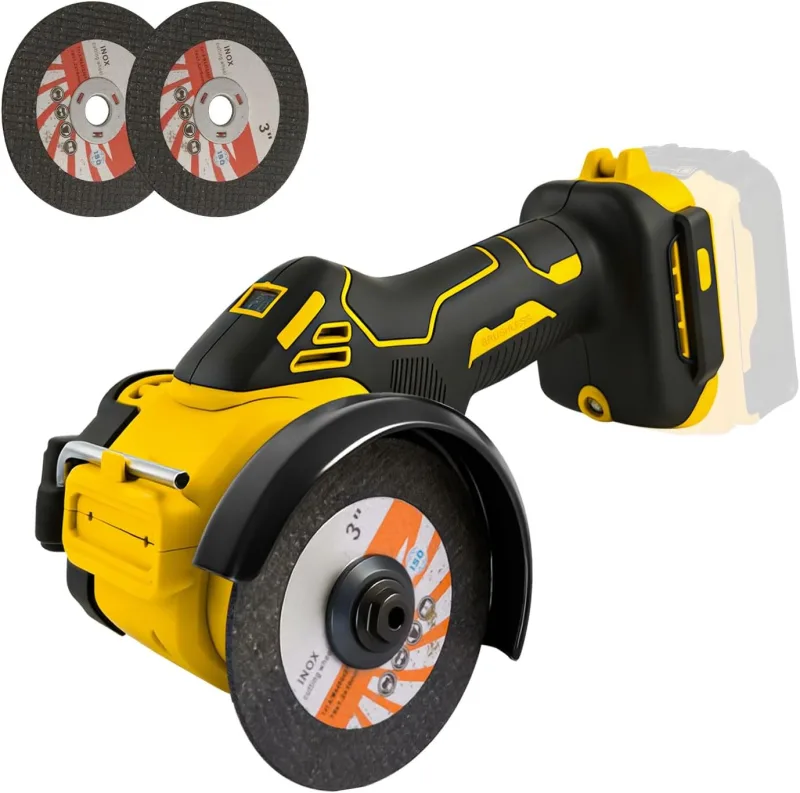 Mini Angle Grinder for DEWALT 18V 20V Batteries Cordless Cutting Tool 3 Inch Brushless Electric Grinding Tool 20000RPM with LED Light Compatible with