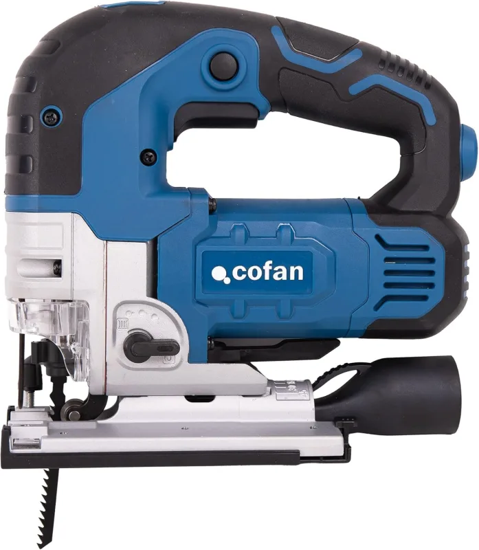 Cofan Sierra de calar 750 W; 6 Velocidades; Corte Pendular 4 Posiciones; Corte a Bisel ±45°; Caladora con Láser; Cable de 2 metros