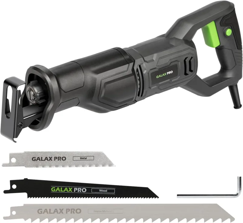 GALAX PRO sierra sable de 710W con velocidad variable de 3000 RPM, para cortes precisos en madera, metal y otros, cambio de hoja sin herramienta