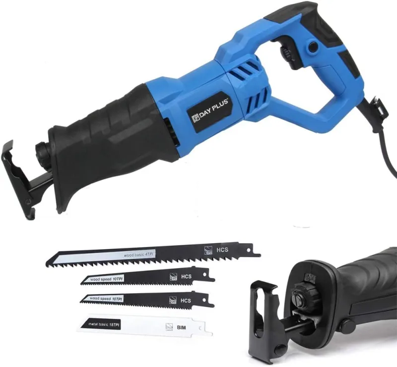 Professional Reciprocating Saw with 5 Blades, 900 W, Electric Saw for Wood, Metal and Aluminium, Cutting Depth Max. 160 mm