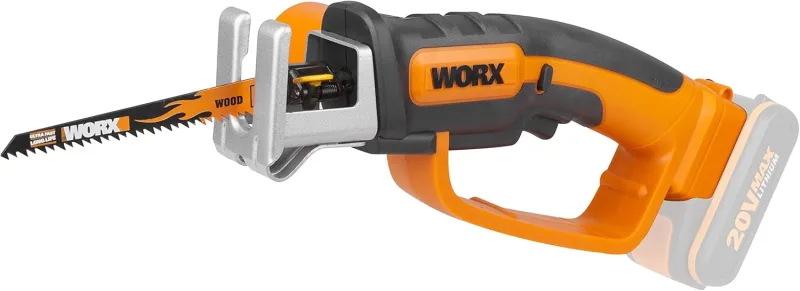 WORX WG894E.9 Serrucho multifunción 20V, sin batería ni cargador, para madera, plástico y ramas, compacto y ligero, anclaje universal para sierra de calar