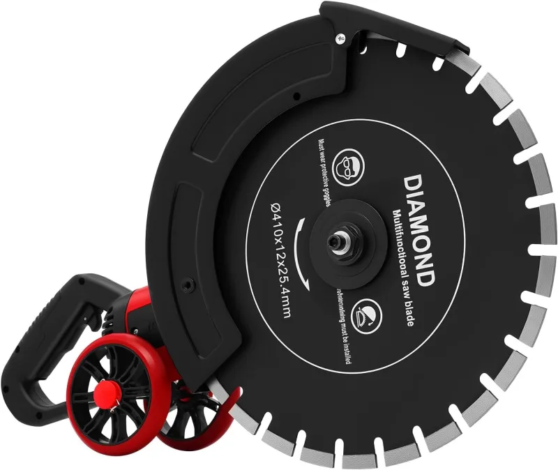 Electric Concrete Saw 4000W 220V 3000RPM High Performance Circular Saw with 1.6" Diamond Blade, 6.5" Cutting Depth, Cutting Saw for Stone and Brick