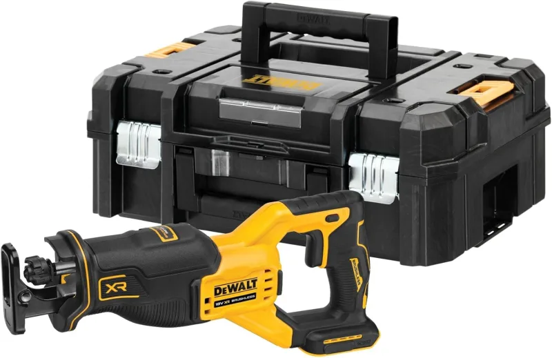 DEWALT DCS382NT-XJ - Reciprocating Saw 18V XR, Brushless Motor, Compact, Maximum Cutting Capacity 300 mm, High Cutting Speed, LED Light, Includes TSTAK Box, Battery and Charger Not Included