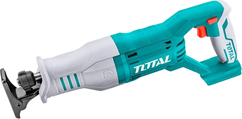 TOTAL - 20 V P20S Battery Reciprocating Saw - Cordless - Metal and Wood Cutting Tool - Speed 2800 rpm - Includes 2 Saw Blades