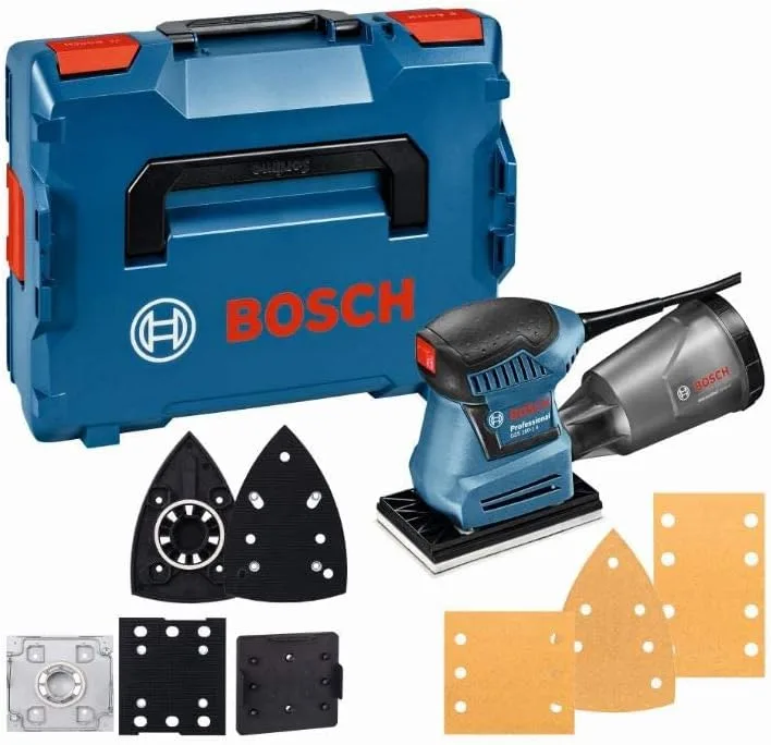 Bosch Professional lijadora orbital GSS 160-1 A Multi (potencia 180 W, Ø del círculo de oscilación 1,6 mm, L-BOXX)