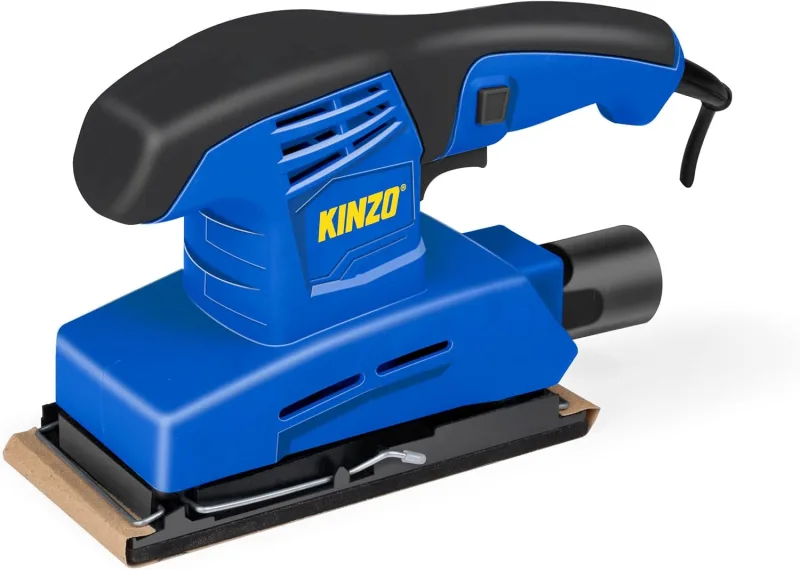 Kinzo Lijadora, 230 V, Trabajo de la Madera, Lijadora orbital, Azul