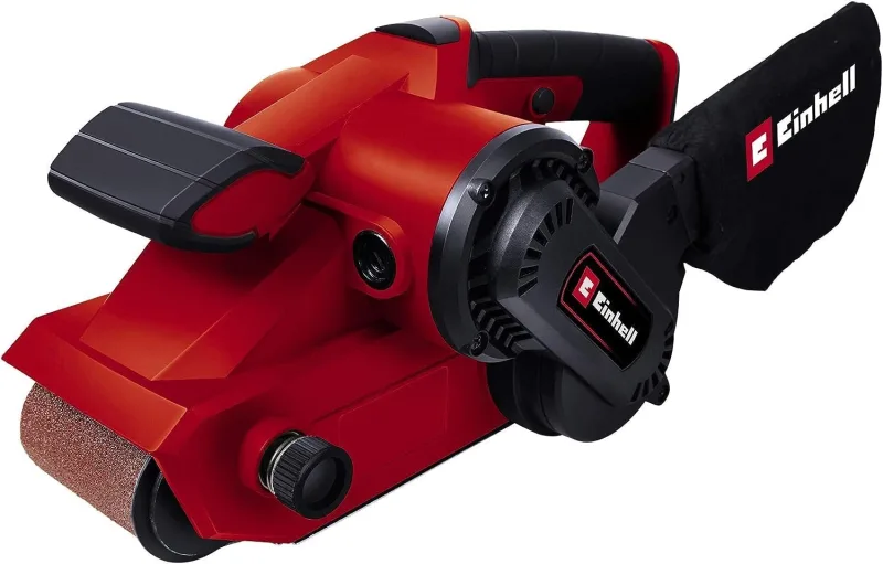 Einhell Lijadora de banda TC-BS 8038 (800 W, superficie de lijado 76x142 mm, inserto de protección cerámica 380 min.-1, asa adicional, aspiración de polvo integrada, incl. banda de lijado)