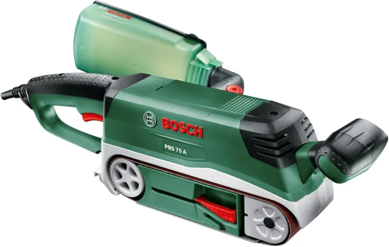 Bosch Lijadora de banda PBS 75 A (710 W, superficie de lijado 76 x 165 mm, dimensiones de la banda 75 x 533 mm, 1 banda abrasiva K 80)