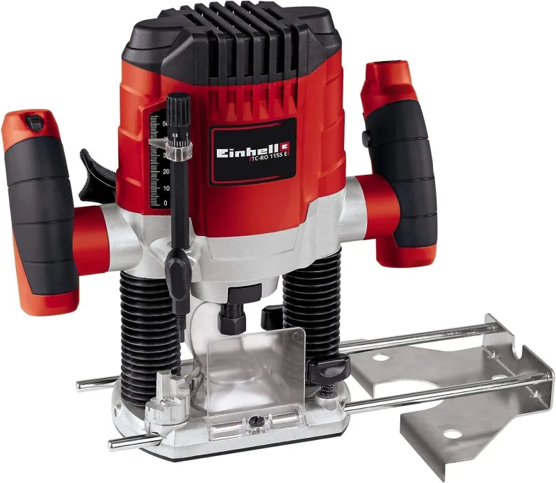 Einhell Electric cable milling machine - TC-RO 1155 E. 230 V, 1100 W, 4.7 Amps, Ø 6 and 8 mm, speed control, parallel stop, suction adapter, including accessories