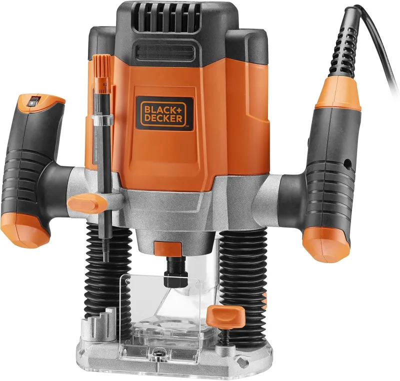 Black+Decker Electronic Milling Machine 1200W KW1200EKA-QS, Orange, 13 Accessories