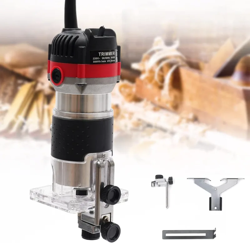 Electric Edge Milling Machine (1/4", Manual Cutter, Wood Milling Machine, Single Hand, Curved Cut, 800 W)