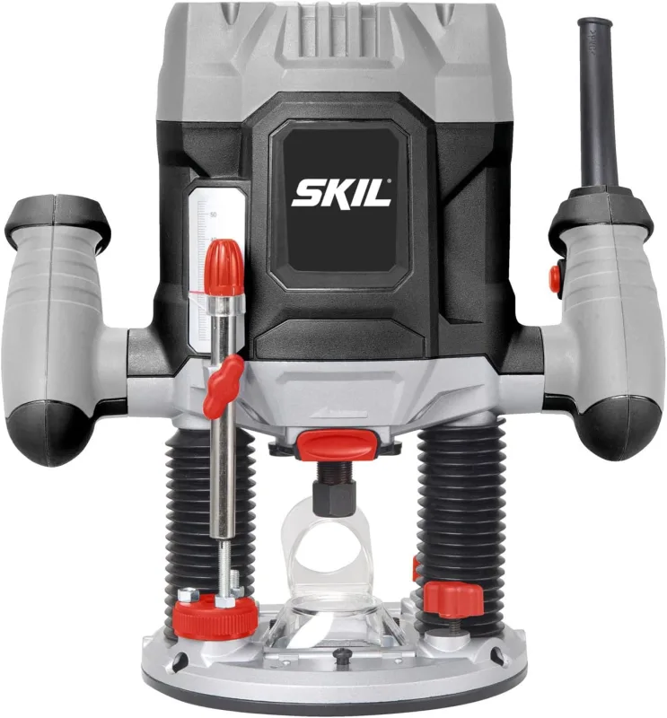 Skil 1841AA Wood Milling Machine (1200 W, Diameter 6 and 8 mm, Speed Variator, Fine Depth Adjustment, Including Accessories)