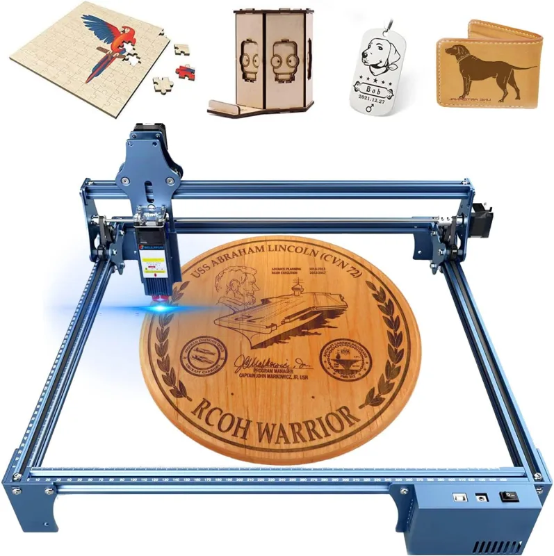 SCULPFUN S9 90w Laser Engraver, Laser Cutter, Eye Protection, 15mm Wood Cutting, for DIY Design Nameplate Puzzle Toy Wood Metal Model Jewelry