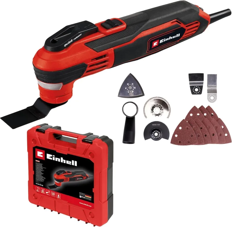 Einhell Multi-function tool TE-MG 350 EQ (350 W, 22000 to 40,000 min^-1 number of oscillations, LED light, quick-release lock, incl. case and accessory)