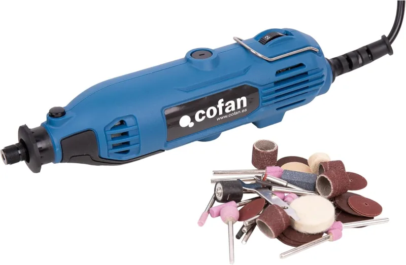 Cofan Corded Oscillating Multitool 135W 8000-33000RPM with Accessories, Variable Speed, Ergonomic Design, Ideal for Cutting, Sanding, Polishing and Drilling