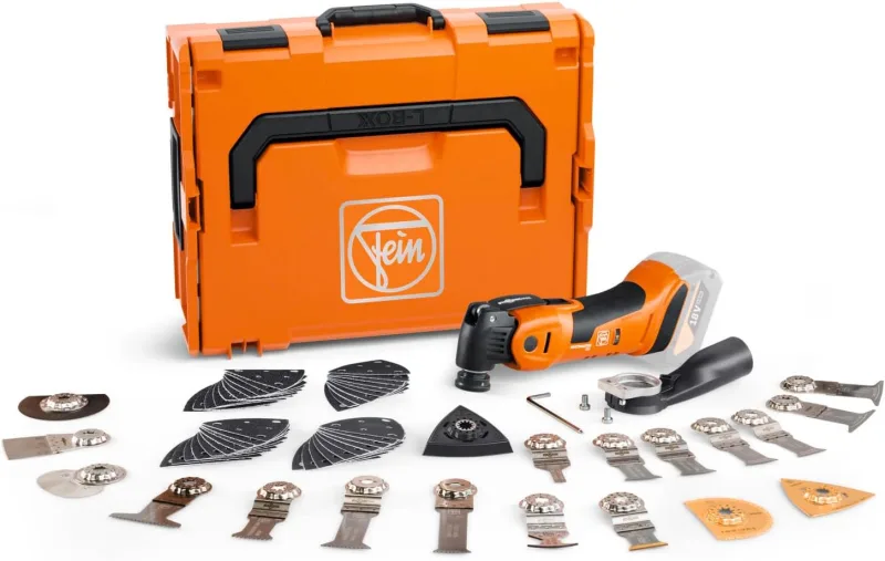 FEIN AMM 700 Max Top AS battery-powered multimaster, with 60 accessories for interior works and renovations. Compatible with AMPShare/BOSCH 18V batteries. without charger and batteries