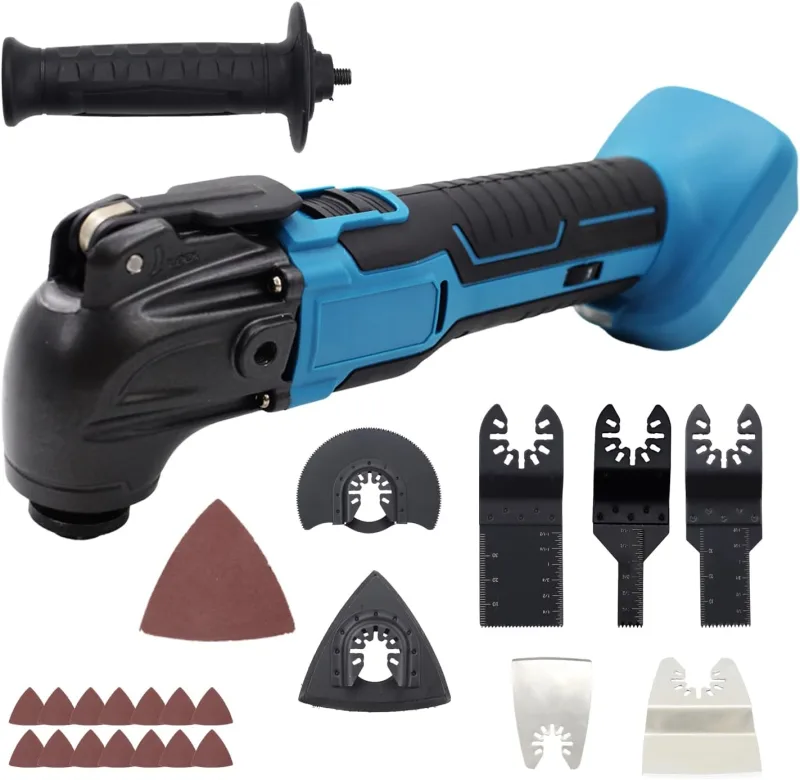 Cordless Multitool Compatible with Makita 18V, 6-Speed Oscillating Tool with Brushless Motor, Sander and Scraper, Multifunction Tool - Battery Not Included