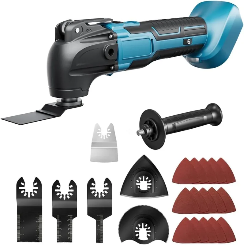 Multifunction Tool for Makita 18V (No Battery), Cordless Oscillating Multitool 6 Adjustable Speeds Oscillating Saw, Multitool for Removing, Scraping, Cutting