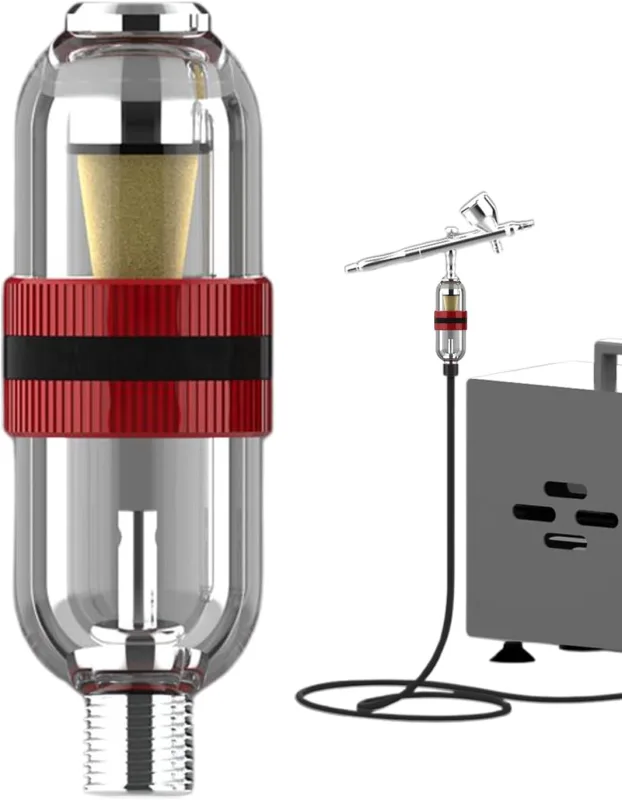 Trampa De Agua Para Aerógrafo, Liberación Rápida Compacta De Precisión | Separador De Trampa De De Agua, Para Conector De Compresor De Aire, Modelo Mecánico, Pintura, Taller De Revestimiento In