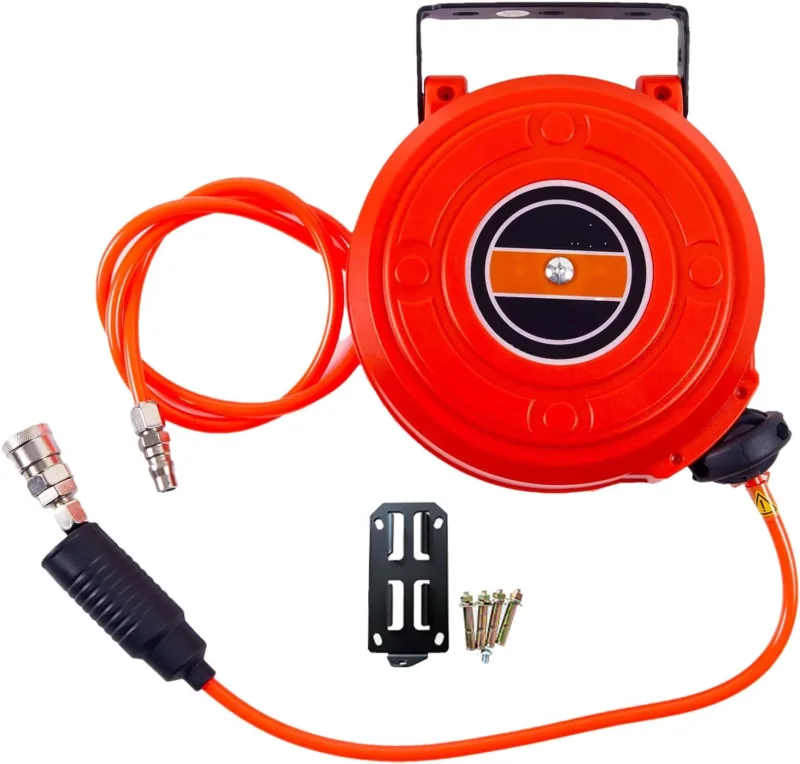 Tambuco de compresor retráctil - Accesorio duradero de taller, herramienta de taller eficiente, bobina de compresor de aire automático | El almacenamiento de tubos resistentes a fugas para mec