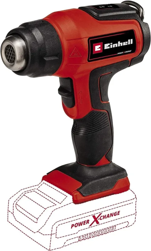 Einhell TE-HA 18 Li-Solo Power X-Change Battery Hot Air Gun (Li-Ion, 18 V, Max Temperature 500 °C, Max 200 L/min, 2 Temperature Steps, No Battery or Charger)