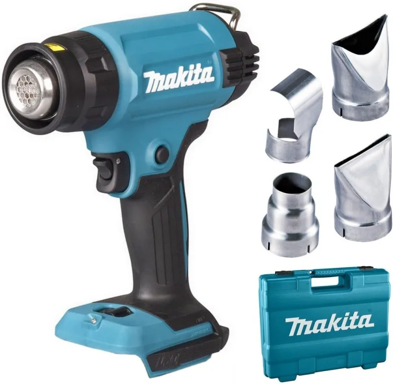 Makita DHG181ZK – Hot Air Fan with Battery (18 V, without Battery, without Charger) in Transport Case, Blue