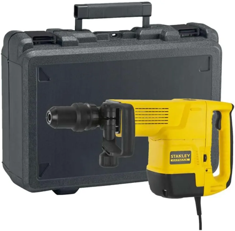 STANLEY FATMAX Martillo Demoledor SDS-MAX 10Kg 1.600W, Energía de Impacto 5-15J, Control de Velocidad, Empuñadura Engomada, Incluye Maletín - SFMEH230K-QS