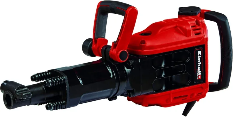 Einhell Martillo demoledor TE-DH 50 (1700 W, 50 J, portaherramientas SDS-hex, empuñadura amortiguadora de vibraciones, cincel puntiagudo + plano + carro de transporte y almacenamiento incluido)