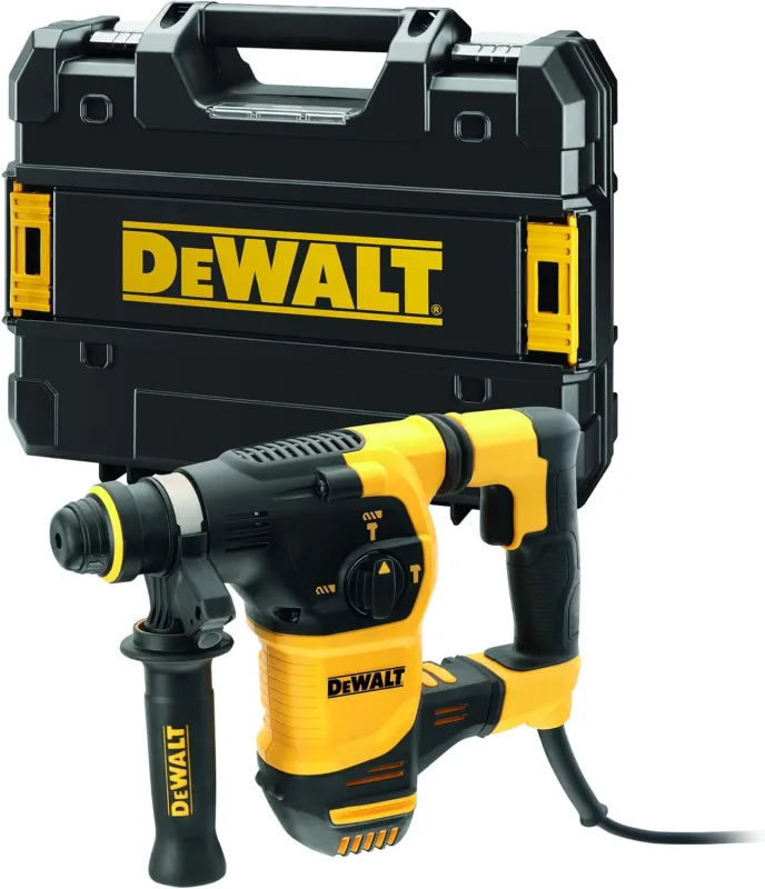 DEWALT D25333K-QS SDS-Plus 30 mm 950 W 3.5 J 0-1,150 rpm 0-4,300 IPM Vibration Control System Includes Carrying Case, Handle and Depth Stop