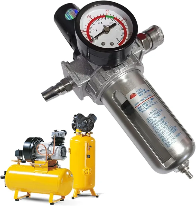 Filtro regulador de aire comprimido - separador de agua para compresor de aire y, separador robusto para mecánicos Taller Industrial Pulverización y de
