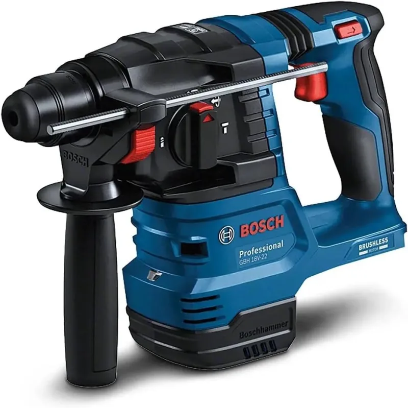 Bosch Professional 18V System battery hammer drill GBH 18V-22 (with SDS plus, ideal for holes 6-10 mm, Kickback Control and Vibration Control, without bat./charger)