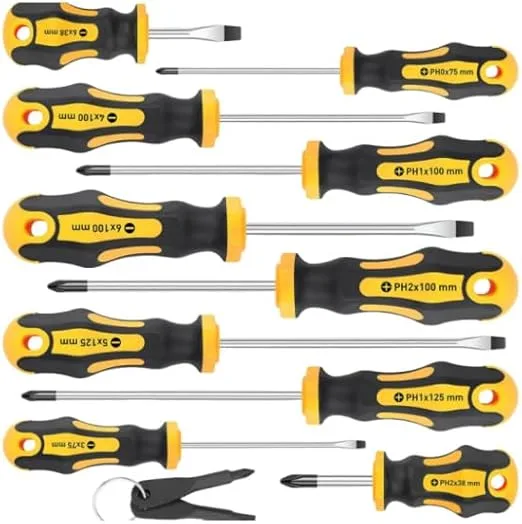 Juego de destornillador magnético de precisión profesional con agarre acolchado