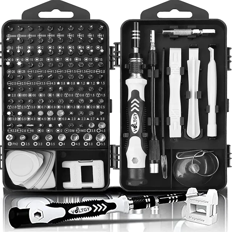 120 en 1 - Destornilladores Precisión - Juego Multipuntas Profesionales. Kit Reparación Móviles, Portátil, Cámara, Reloj, etc.