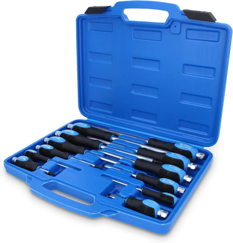 Brilliant Tools Juego de destornilladores con tapa protectora de impactos, 12 pzs