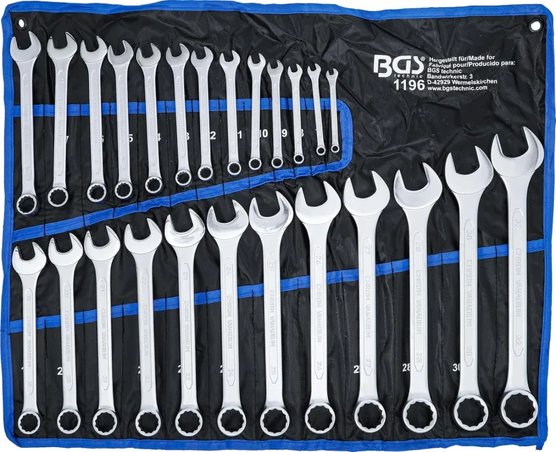 BGS 1196 | Juego de llaves combinadas | 6 - 32 mm | 25 piezas