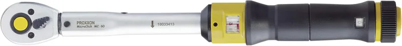 Proxxon 23350 Llave dinamométrica (carraca, Cierre de conmutación), accionamiento Cuadrado de 3/8", para 12-60 NM, Longitud Total: 370 mm