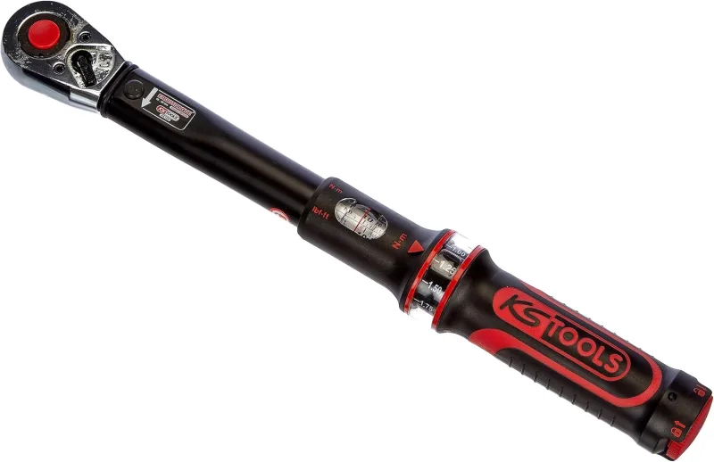 KS Tools 516.1522 - Llave dinamométrica, reversible, con cabeza pulida, 60 dientes (5-50 Nm, 3/8")