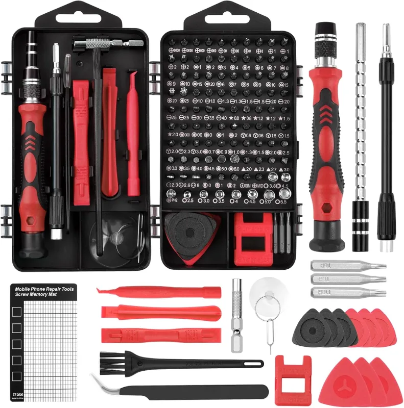 OSDUE 124 in 1 Precision Screwdriver Set, Professional Magnetic Repair Tool Kit Magnetic Screwdrivers Multi-Bits Portable for Phone Glasses Portable Watch